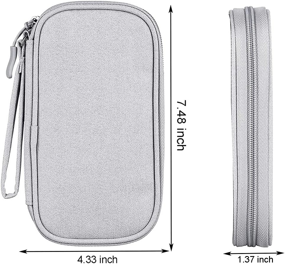 Electronic Organizer Small Travel Cable Organizer Bag, Digital Gadget Organizer Case, Waterproof Travel Gear Storage Carrying Sleeve Pouch for Cable, USB, Earphones, Portable Hard Drives, Power Banks