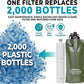 Tactiko Survival 20oz/600ml Purifying Water Bottle Filter Kit - Filter 265 Gal. Water from Rivers, Lakes & Streams - SGS Certified - UF Membrane, Activated Carbon - Camping, Hiking, Emergency (Green)