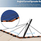 TegerDeger 12FT 2 Person Hammock with Stand Included 55 x 79IN Large Hammock 450LB Capacity with Hardwood Spreader Bar & Nylon Rope for Outside, Patio, Garden, Backyard, Beach, Poolside - Blue