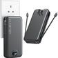 Portable Charger with Wall Plug, 20000mAh USB C Power Bank Fast Charging, External Battery Pack with Built in Cables, Digital Display, 5 Output 2 Input for iPhone Android Cell Phone Tablet