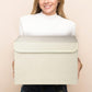 Large 22 Quart [4-Pack] Linen Fabric Foldable Storage Bin Cube Organizer Basket with Flip-Top Lid & Handles, Clothes Blanket Box for Home, Office, Closet (14.6 x 9.5 x 9.5, Beige)