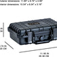 MEIJIA Portable All Weather Waterproof Protective Hard Case, Small Camera Case,Dry Case with Customizable Foam,Fit Use of Drones, Camera,Equipments, 11.65 ”x8.35”x3.78”