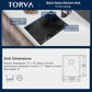 TORVA 17-Inch Gloss Black Ceramic Coating with NanoTek Undermount Kitchen Sink, PVD Coated Gunmetal Sink,16 Gauge Stainless Steel Single Bowl - 17 x 19 x 9 Inch Deep Bar/Prep Basin, Dark Gray