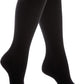 Cotton Compression Socks for Women & Men. 15-20 mmHg Support Knee-High Black S/M