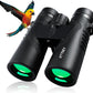 10x42 High Powered Binoculars for Adults, Kttrey Compact Waterproof Binoculars with Clear Low Light Vision for Bird Watching, Hunting, Cruise, Stargazing and Travel, Includes Carrying Bag and Strap