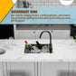 Small Black Kitchen Sink,15x20 Inch Stainless Steel Drop In Toprmount Kitchen&Bar Sink Ideal Choice For Small Space, Prep Area, RV With Bottom Grid,Soap Mat And Drain Assembly