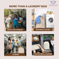 LFH Home Cotton Canvas Extra Large Laundry Bag with Handle, Heavy Duty Drawstring Closure Washable Laundry Bags, School Travel, Home, Hotel, College Dorm, Organizer Sack, Toys Clothes 28x40-Natural