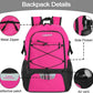 LARIPOP Basketball Bag, Sports Backpack with Ball Holder & Shoe Compartment, Water Resistant Gym Bag for Soccer Volleyball Travel