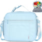 NOL Kids Lunch Bag - Kids 3+ Reusable Insulated Lunch Box with Zipper Closure Buckle Handle Adjustable Long Shoulder Strap, Easy-Clean Waterproof Fabric, Children Lunch Tote Bag for School -Light blue