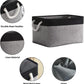 TheWarmHome Storage Basket for Organizing- 16x12x8 inch 1 Pack Fabric Storage Cubes, Bins for Organization for Shelves Organizer Gift Laundry Cloth Toy (Grey & Black)