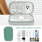 FYY Electronic Organizer, Travel Cable Organizer Bag Pouch Electronic Accessories Carry Case Portable Waterproof Double Layers All-in-One Storage Bag for Cable, Cord, Charger, Phone,-Pattern Green(M)