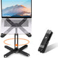 Laptop Stand with 360 Rotating Base, Computer Notebook Laptop Riser Metal Holder for Desk Collaborative Work, Fully Foldable for Easy Storage, Fits All MacBook, Laptops up to 16 inches, Black