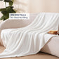 PHF Ultra Soft Fleece Throw Blanket, No Shed No Pilling Luxury Plush Cozy 300GSM Lightweight Blanket for Bed, Couch, Chair, Sofa Suitable for All Season, 50" x 60", White