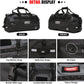 Waterproof Duffel Bag - Motorcycle Dry Bag 40L Tail Bag with Large Storage Space, Waterproof Duffle Bags with Outer Mesh Zipper Pocket for Camping, Kayaking, Fishing & Traveling-Grey