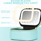 Small Makeup Bag Travel Train Case with Mirror and Light Mini Travel Make up for Women Train Case Cosmetic Organizer 3 Adjustable Brightness Toiletry Bag Portable Artist Storage
