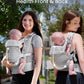 GROWNSY Baby Carrier Newborn to Toddler, Breathable Mesh Carrier(7-44lbs) with One-Click Sliding Clasp, Head Support, Ergonomic Design and Hands-Free Comfort, Silver Gray
