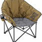 ARROWHEAD OUTDOOR Oversized Heavy-Duty Club Folding Camping Chair with Pocket, Cup Holder, Portable, Padded, Moon, Round, Saucer, Supports 330lbs, Carrying Bag