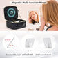 Makeup Bag with Magnetic Detachable Lighted Mirror 360° Swivel Angle, Travel Makeup Bag with Lights Portable Makeup Case Organizer with Mirror, Partition Cosmetic Bag Tools Accessories Train Case Gift