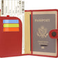 ZOPPEN Passport Holder Women, Passport Cover Travel Wallet Rfid Blocking Passport Wallet Cover Case Travel Essentials Document Organizer, Scarlet Red