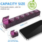 2-Pack Weekly Large Pill Organizer for Travel, 7 Day Pill Boxes and Organizer, Big Compartments Pill Case AM PM,14 Day XL Medication Organizer Dispenser for Fish Oils, Vitamin Holder Supplement