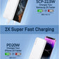 Portable Charger with Built in Cable and AC Wall Plug, USB C Power Bank 12000mAh 22.5W Super Fast Charging, Lightweight Portable Phone Charger Travel Battery Pack for iPhone, ect