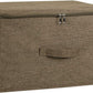 ANMINY Storage Bins with Zipper Lids 36 Qt Lidded Fabric Storage Boxes Baskets Cubes with Handles Collapsible Washable Cotton Linen Closet Shelf Clothes Organizer Containers - Coffee, Large