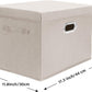 TYEERS Collapsible Storage Bins With Lids, Large Fabric Storage Boxes - 2 Pack - Beige