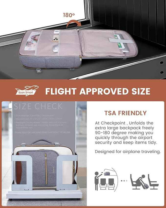 LOVEVOOK 50L Travel Backpack for Women & Men, Airline Approved Carry On Luggage with 3 Packing Cubes, TSA Overnight Bags, Waterproof Personal Item Bag, Weekender Essentials Backpacks fits 17" Laptop