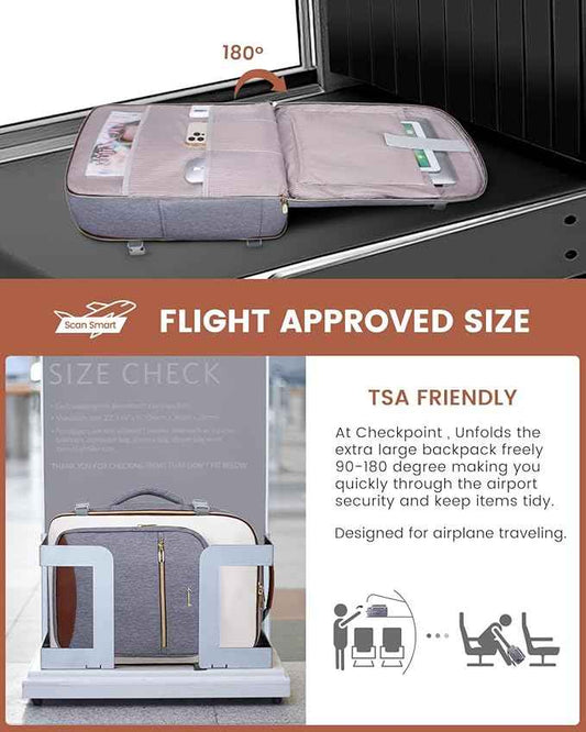 LOVEVOOK 40L Travel Backpack for Women & Men, Airline Approved Carry On Luggage with 3 Packing Cubes, TSA Overnight Bags, Waterproof Personal Item Bag, Weekender Essentials Backpacks fits 17" Laptop