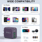 50W 2-Pack USB C Wall Charger Block, 5-Port C Charger Fast Charging Block PD Power Adapter +QC 3.0 Multiport Type C Box Brick Cube USB A Wall Plug for iPhone 16/15/14/13 Pro Max,Samsung Galaxy(Purple) - Roamly