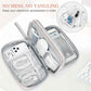 FYY Electronic Organizer, Large Travel Cable Organizer Bag Pouch Electronic Accessories Carry Case Portable Waterproof Double Layers All-in-One Storage Bag for Cable, Cord, Charger, Phone, Light Pink