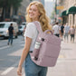 Travel Backpack, Carry on Flight Approved Backpack with Multi-Pockets, TSA Waterproof 17.3inch Laptop Backpack, Personal Item Travel Bag for Men Women, Light Purple