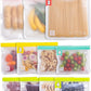 12 Pack Variety Reusable Food Storage Bags, Food Grade Silicone PEVA Material, Double Zipper, Freezer Safe, BPA-Free (4 Snack, 4 Sandwich, 2 Quart, 2 Gallon)