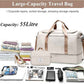 Extra Large Travel Duffle Bag,Carry on Overnight Weekend Bag with Shoes Compartment,Weekender Bags for Women for Travel Business Trips Sport Hospital