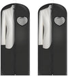 Dress Bags for Gowns Long, 65'' Garment Bags for Hanging Clothes, Suit Bag Cover for Storage and Travel, with Clear Heart Window, 2 Pack (Black)