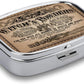 Metal 2 Compartment Pill Organizer Travel Friendly Portable Compact Pill Box Cute Pill Case to Hold Vitamins,Fish Oil,Supplements,Meds,Tablet for Purse,Pocket. (Power)