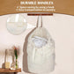 Canvas Laundry Bags with Handles & Square Base 13.8"x 13.8", Large Heavy Duty Laundry Basket Hamper Liner, College Dorm Washable Drawstring Cotton Dirty Clothes Bag (Natural,1 Pack)