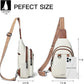 7L Sling Bag for Women Men Leather Small Sling Backpack Daypack Anti Theft Fanny Pack Crossbody Purse Travel