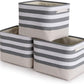 TheWarmHome Extra Large Cube Storage Bins Baskets for Organizing, Sturdy Fabric Storage Basket Cube W/Handles, Decorative Foldable Storage Baskets for Shelves Closet Nursery Toy (3 Pack 16×12×12inch)
