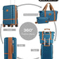 Joyway Carry On Luggage 20 Inch Expandable Suitcase with Spinner Wheel, 3 Piece Hard Shell Luggage Set with TSA Lock(Navy Blue)
