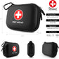 Mini First Aid Kit, 100 Pieces Water-Resistant Hard Shell Small Case - Perfect for Travel, Outdoor, Home, Office, Camping, Hiking, Car (Black)
