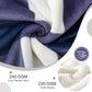 PU MEI Sherpa Blanket Fleece Throw Blanket Twin Plaid Thick Bed Blanket, Soft Warm Cozy Blue Checkered Throw Blanket 60"*80"