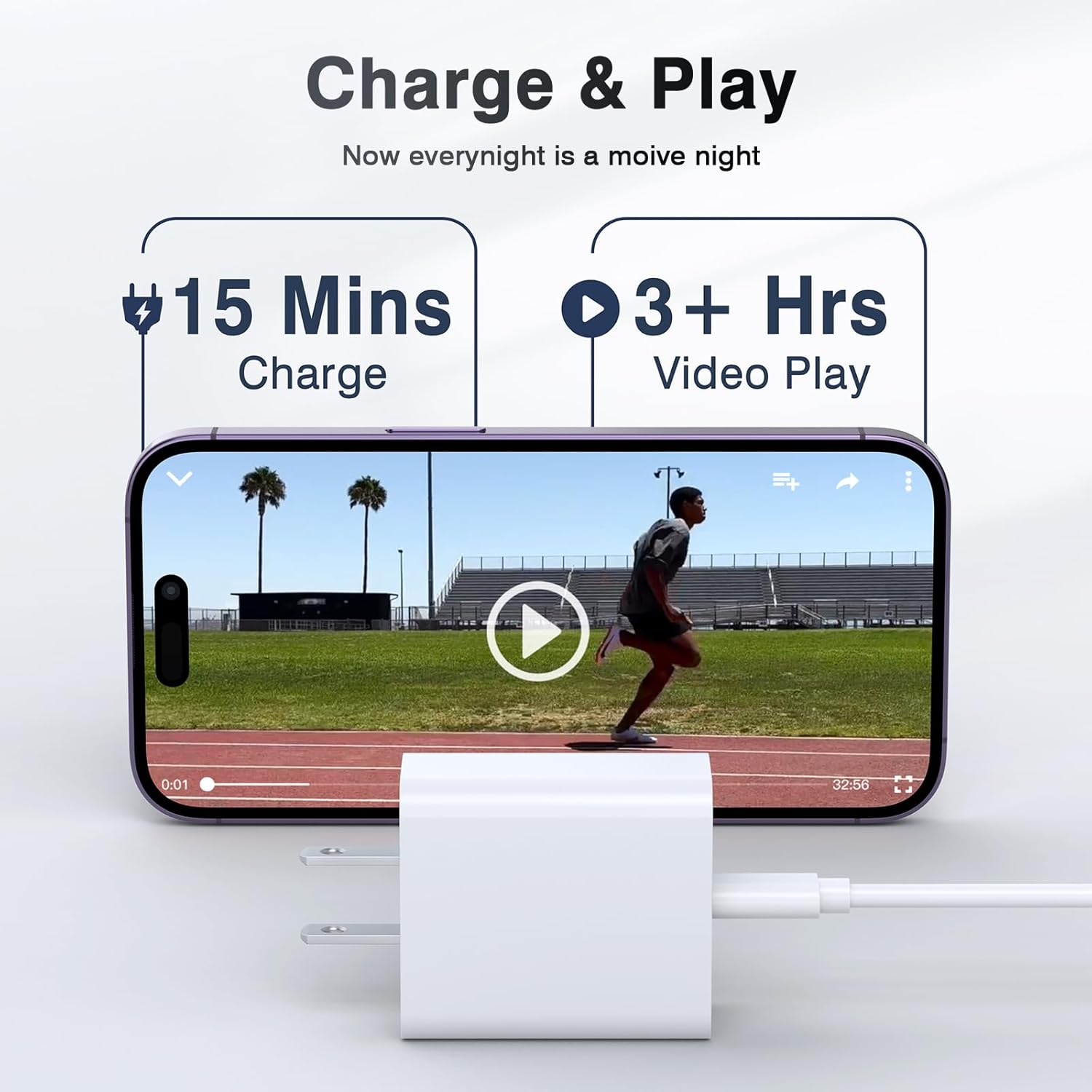 30W USB C Charger, 2 Pack Wall Fast Charger Block Power Adapter Charging Cube Compatible with iPhone 16/Pro/Pro Max/Plus/15/14/13/12, iPad Air, AirPods 4/3/2/Pro, Apple Watch 10/Ultra 2, Galaxy - Roamly