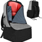 Padded Car Seat Travel Bag for Airplane, Heavy Duty Backpack for Air Travel, Water-Resistant Carrier with Shoulder Strap, Fits Most Car Seats (Grey+Black)