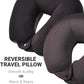 Classic Bean Sleeper, Comfortable Travel Pillow Filled with Micro Polybeans, Neck Pillow for Uninterrupted Sleep, Ideal for Airplane, Bus, Car, and Train, Travel Essentials, Black