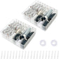 Yesesion Clear Cord Storage Box with Wire Ties, Plastic Cable Organizer for Drawer, Large Desk Accessories Case Container for Phone Charger, Battery, Art Crafts, Home Office Supplies, 2 Pack