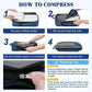 BAGAIL 4 Set/6 Set/8 Set Compression Packing Cubes Travel Accessories Expandable Packing Organizers(HalfMesh,8-Navy)
