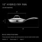 HexClad Hybrid Nonstick 10-Inch Frying Pan, Stay-Cool Handle, Dishwasher-Friendly, Oven-Safe Up to 900°F, Induction Ready, Compatible with All Cooktops