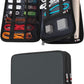 BUBM Double Layer Electronic Accessories Organizer, Travel Gear Bag for Cables, USB Flash Drive, Plug and More, Perfect Size Fits for iPad mini (Medium, Gray)