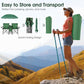 Goplus Double Camping Chair with Umbrella, Folding Loveseat Chairs w/Canopy Shade, Carrying Bag, Table, Cup Holder, Portable Beach Chairs Outdoor Picnic Patio (Green)